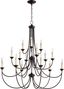 Oiled Bronze 15-Light Candle Style Chandelier