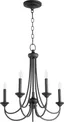 Elegant Noir Traditional 5-Light Candle Chandelier