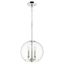 Polished Nickel 14" Indoor/Outdoor Globe Pendant with Clear Glass