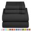 Queen Black Microfiber Deep Pocket Bed Sheet Set