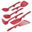 Red 6-Piece Nonstick Nylon Kitchen Utensil Set