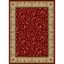 Elegant Red Floral 5'5" x 7'7" Synthetic Rectangular Area Rug