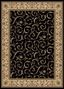 Black and Beige Rectangular Reversible Synthetic Area Rug 5' x 7'