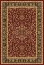 Elegant Burgundy Reversible Synthetic Area Rug 65" x 99"