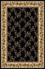 Rectangular Black Synthetic Easy Care Area Rug 5.42' x 8.25'