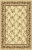 Ivory and Beige Floral Rectangular Synthetic Area Rug 3' x 5'