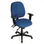 Navy Fabric Adjustable Swivel Task Chair with Adjustable Arms