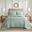 Seafoam Microfiber Reversible Full Bedspread Set