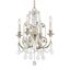 Olde Silver Mini Chandelier with Clear Hand-Cut Crystals