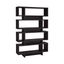 Contemporary Cappuccino Open Back 4-Tier Bookcase