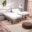 Split King Adjustable Metal Frame Upholstered Bed with 12" Mattress