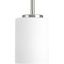 Replay Brushed Nickel Mini-Pendant with White Glass Shade