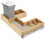 Maple Wood Vanity Sink Cabinet Pullout Organizer with Soft-Close Slides