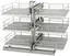 Steel 3-Tier Pullout Solid Bottom Organizer for Blind Corner Cabinets