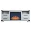 Gray 60" Electric Fireplace TV Stand with Drawers and Shelves