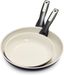 Black Aluminum Ceramic Nonstick 8" and 10" Frying Pan Set