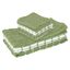 Green and White Cotton Terry Kitchen Towel and Dish Cloth Set, 9-Piece