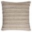 Cozy Woven Stripe 20" Square Linen-Cotton Blend Pillow in Natural