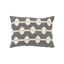 Black and Natural Cotton Diamond Embroidered 14"x20" Throw Pillow