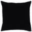 Black Cotton Textured Square Throw Pillow with Zipper