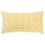 Citron Yellow Botanical Embroidered Cotton Throw Pillow