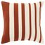 Terracotta and Natural Embroidered Stripe Throw Pillow 20" x 20"