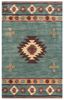 Handmade Southwest Diamond Tufted Wool Area Rug in Gray, 3'x5'