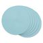 Robbins Egg Blue Round Woven Polyurethane Placemats, Set of 6