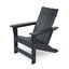 Matte Black Resin Adirondack Chair with Arms