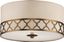 Addison Weathered Brass Semi-Flush Mount with Dupioni Shade