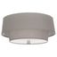 Decker Polished Nickel 17" Flush Mount with Smoke Gray Shade