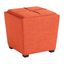 Tangerine Tufted Storage Ottoman with Reversible Tray