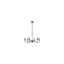 Rohan 30" Matte Black Iron 6-Light Candelabra Chandelier