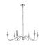 Rohan Polished Nickel 6-Light Taper Candle Chandelier