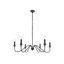 Rohan 6-Light 36" Matte Black Graceful Chandelier