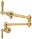 Polished Nickel Brass Wall-Mounted Pot Filler Faucet