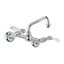 Stainless Steel Wall Mounted Traditional 2-Handle Faucet