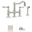 Elegant Italian Polished Nickel Dual-Handle Kitchen Faucet with Sidespray