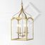 Ruth 11" Antique Gold Metal & Clear Glass LED Pendant Light