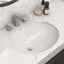 White Oval Ceramic Undermount Bathroom Sink with Glossy Finish