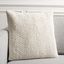 Abella 18" Square Creme Cotton Decorative Pillow