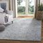 Handmade Blue and Ivory Wool Abstract Area Rug, 5' x 8'