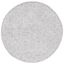 Grey and Ivory Round Tufted Wool Area Rug, 6' x 6'