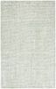 Handmade Ivory & Green Abstract Wool-Viscose 6' Square Rug