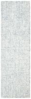 Hand-Tufted Ivory & Blue Wool-Viscose Abstract Runner Rug, 2'3" x 16'