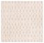 Ivory and Beige Tufted Wool Square Area Rug, 6' x 6'