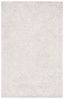 Ivory and Grey Abstract Handmade Wool 6' x 9' Area Rug