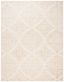 Handmade Ivory Wool Abstract Rectangular Area Rug, 68" x 22"