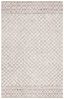 Ivory and Brown Hand-Tufted Wool Abstract Area Rug