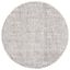 Gray and Ivory Round Hand-Tufted Wool Rug, 6 ft